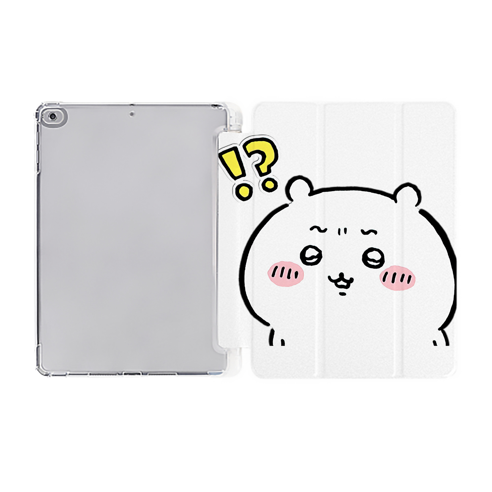 （画像用） ちいかわ ちいかわ Chii-kawa chiikawa IPad ケース ペン収納付き 三つ折りスタンド PUレザー×シリコン 対応機種9.5/10.5/10.9インチ